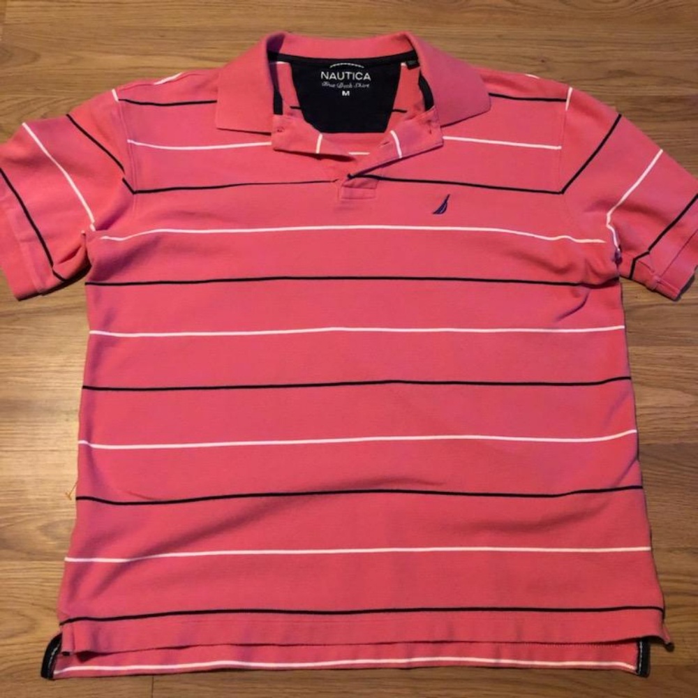 🔥Nautica Pink True Deck Polo Shirt